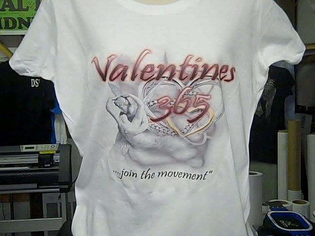 Valentine shirt made with sublimation printing